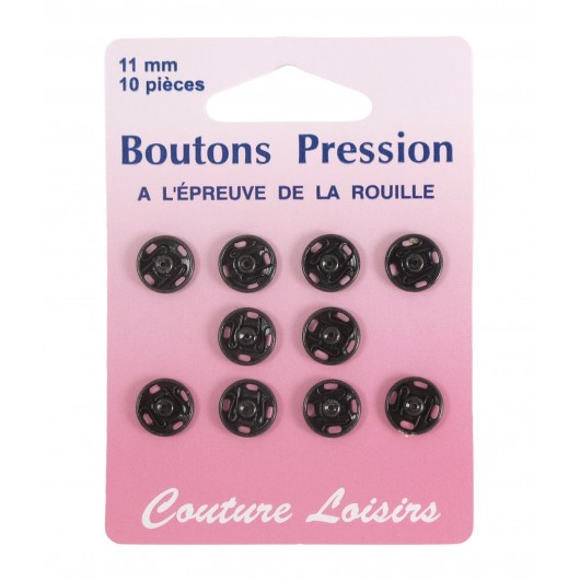 Pince pose bouton pression jersey - 11mm Vente en ligne