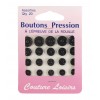 Boutons pression assortis noirs X20