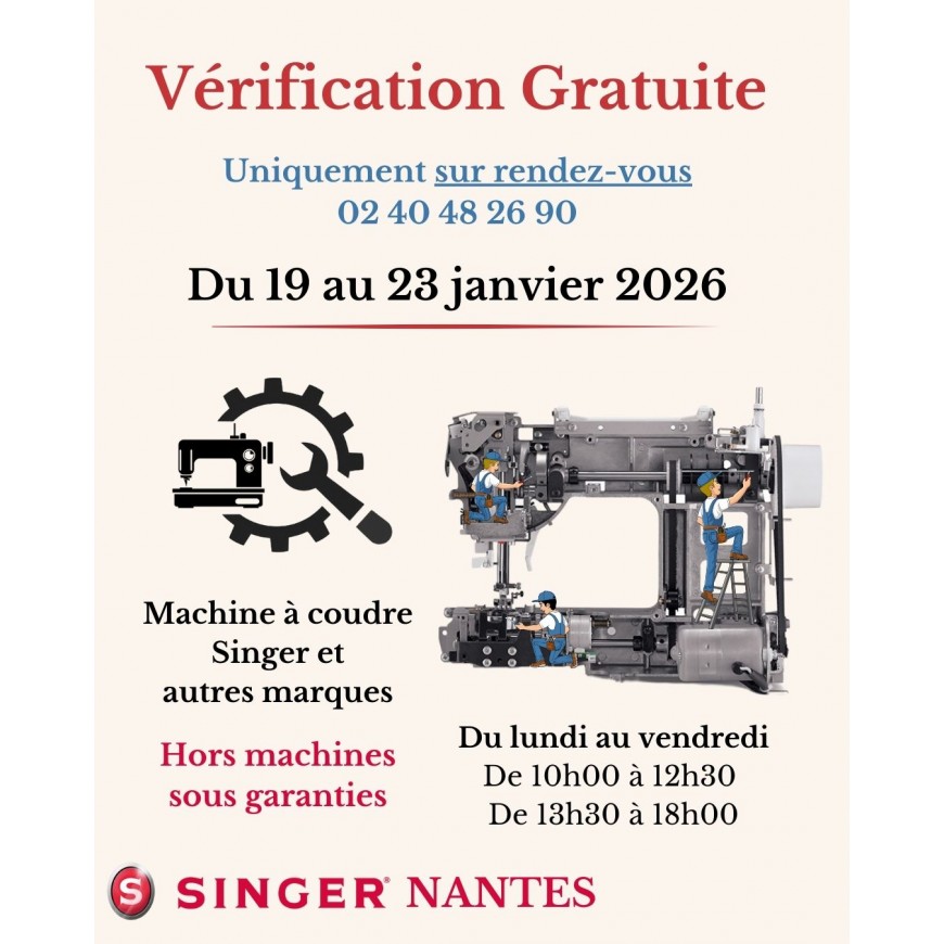VERIFICATIONS GRATUITES SINGER NANTES
