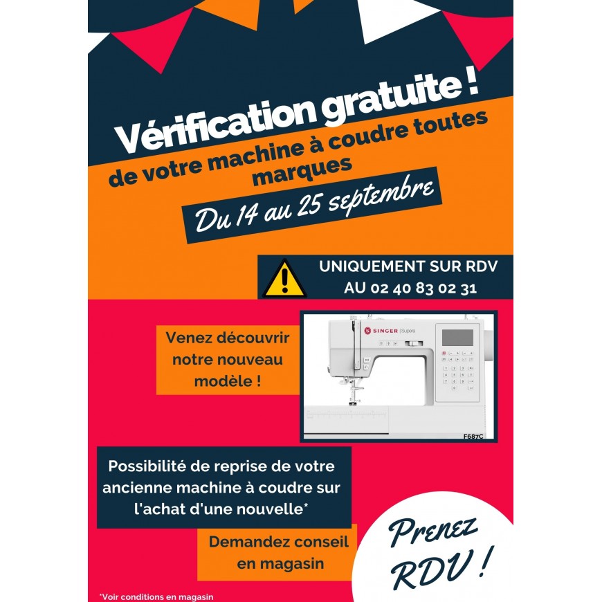 VERIFICATION GRATUITE DE VOTRE MACHINE A COUDRE A ANCENIS