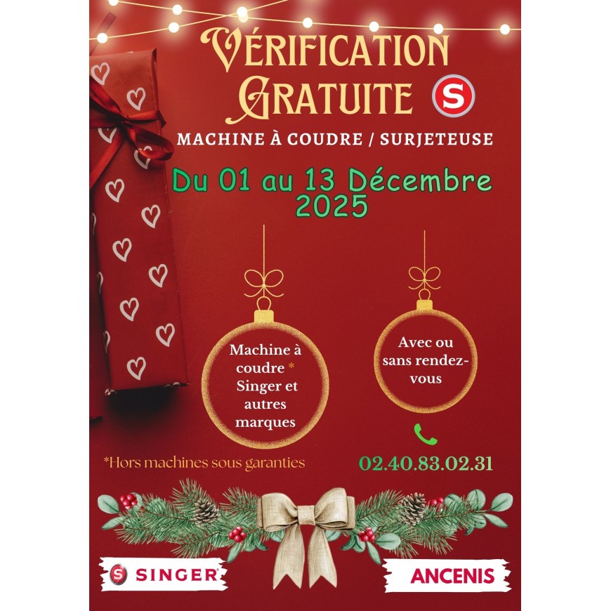 VERIFICATIONS GRATUITES SINGER ANCENIS