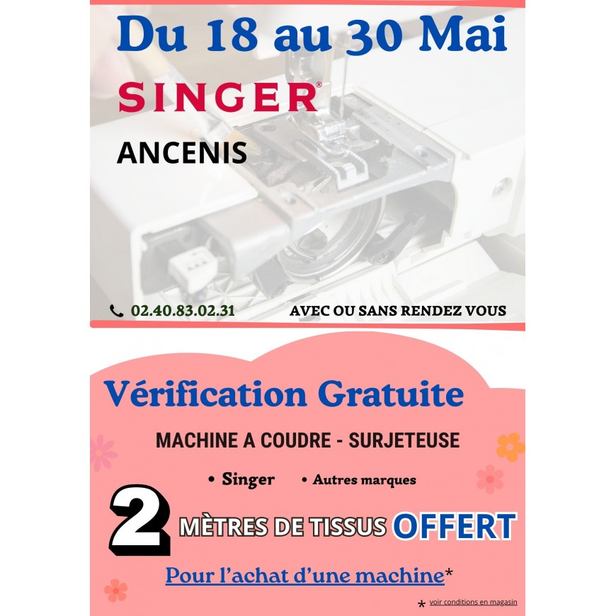 VERIFICATIONS GRATUITES SINGER ANCENIS