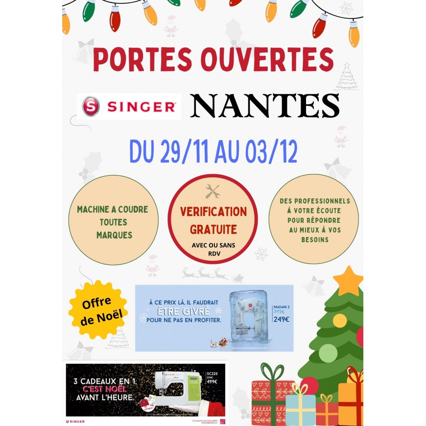 JOURNEES PORTES OUVERTES AU MAGASIN SINGER DE NANTES